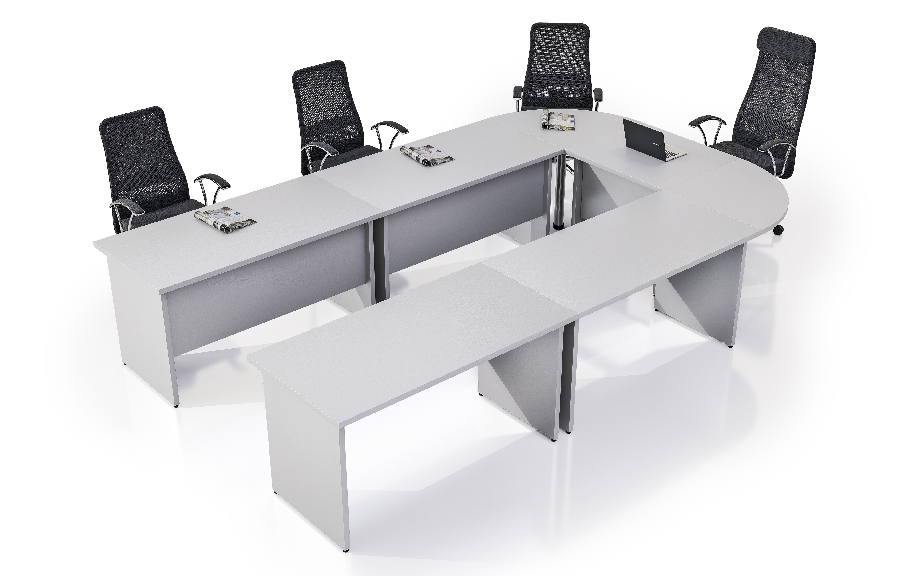 Konfull Meeting Tables Efor Toplantı / Beyaz - Parlak Beyaz-