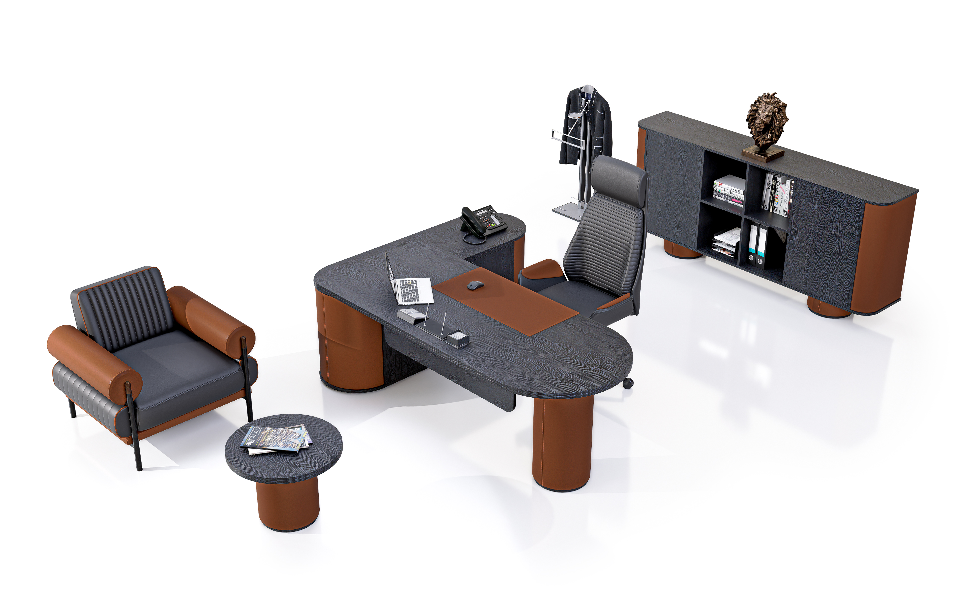 Konfull Executive Desks Nova / Senkron Siyah-