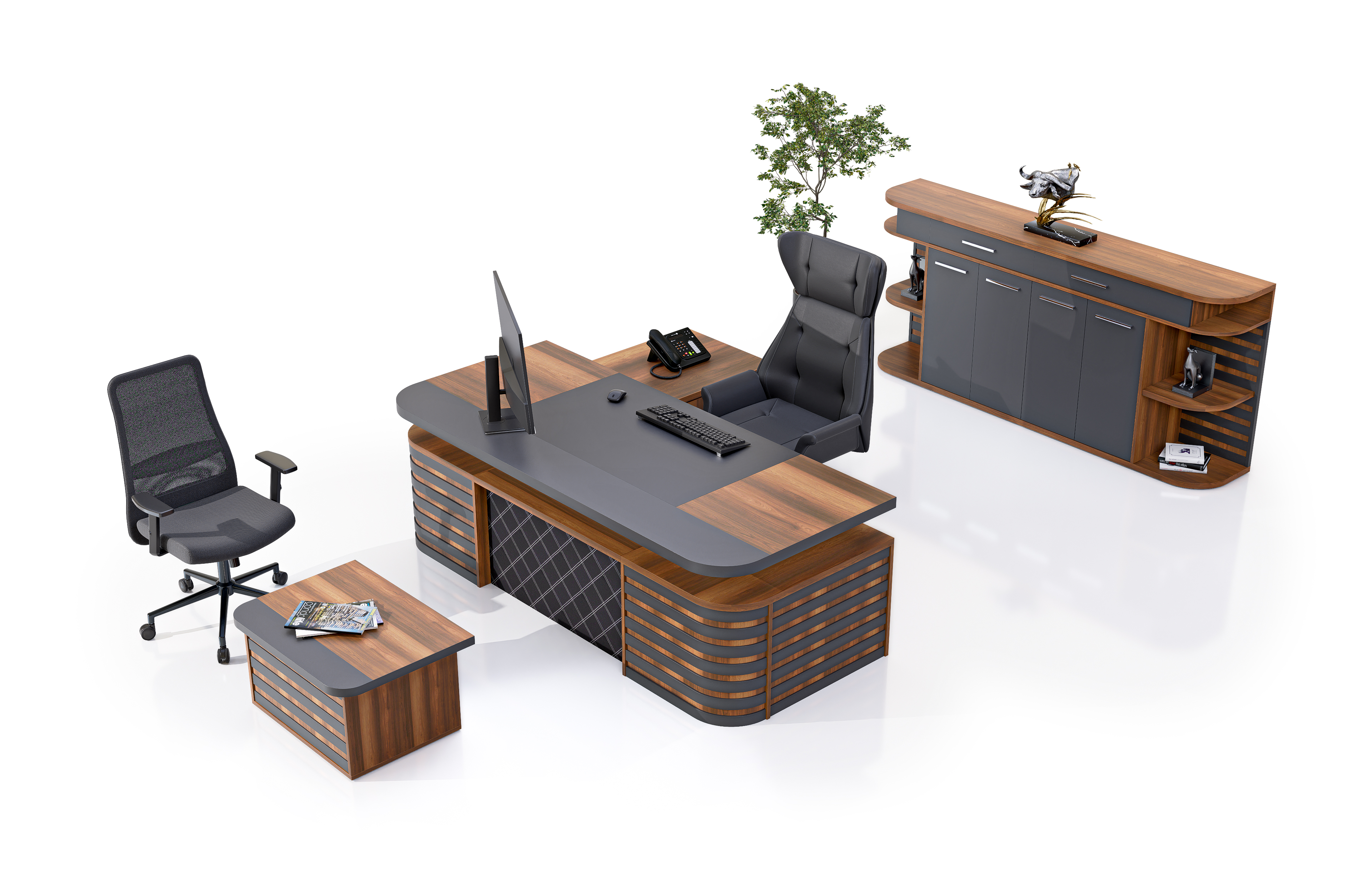 Konfull Executive Desks Inline / Hamilton-Antrasit Gri